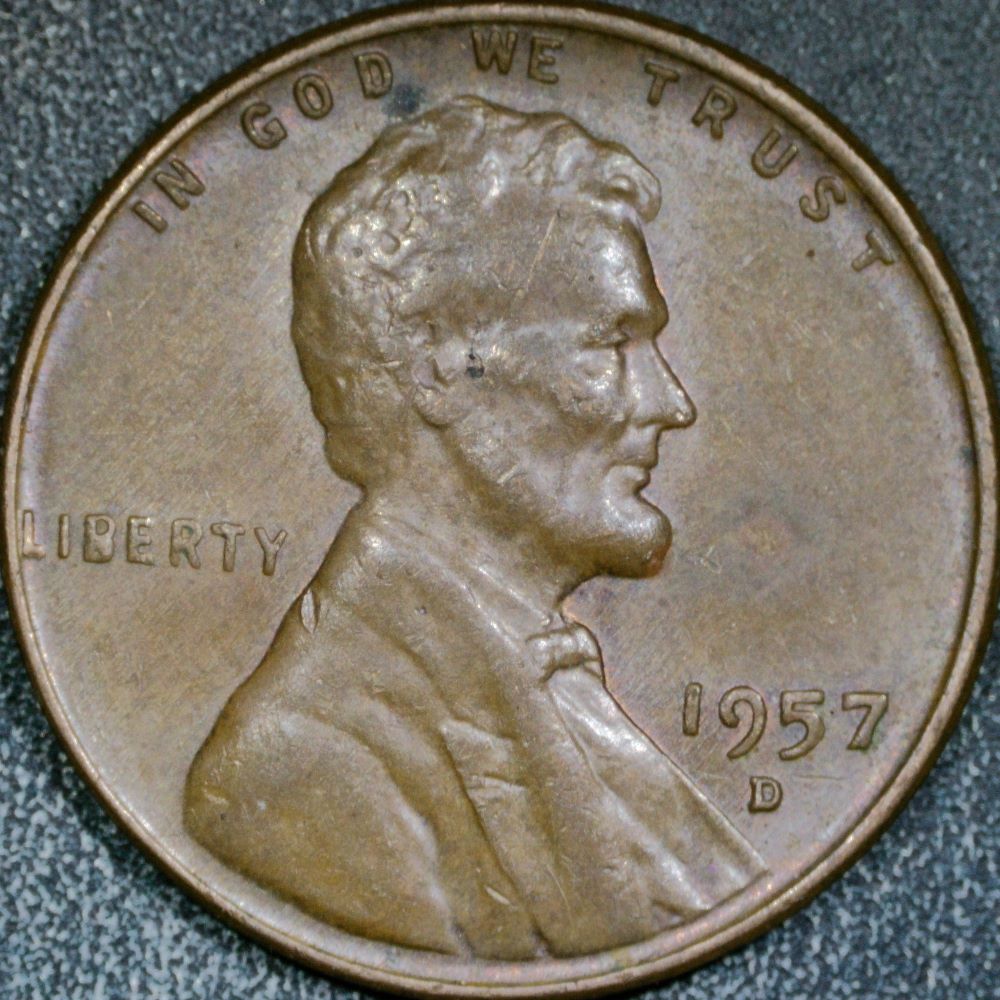 A-Couple-Of-Die-Chips-On-Cents-1957-D-&-1960-D