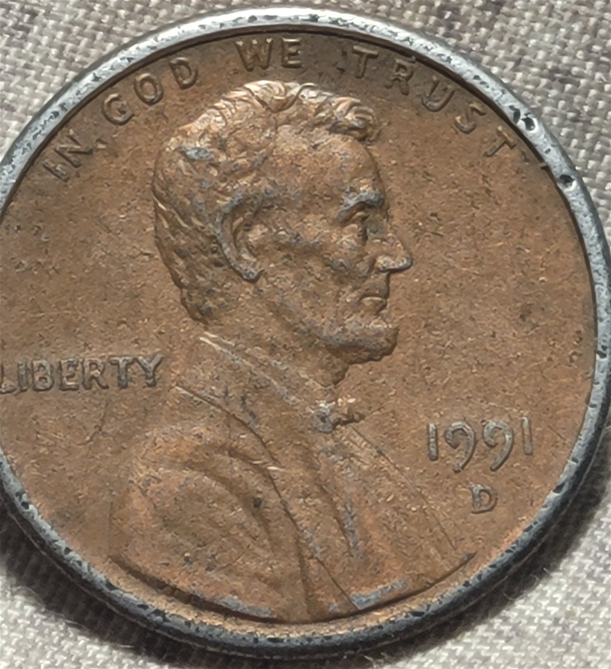 1991-Lincoln-Cent-Silver-Rim?