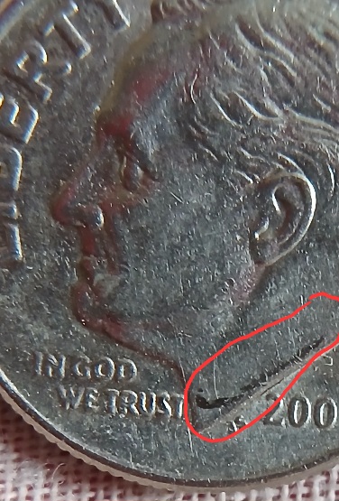 Roosevelt-Dime-2005-P-Checking-For-Double-Die.