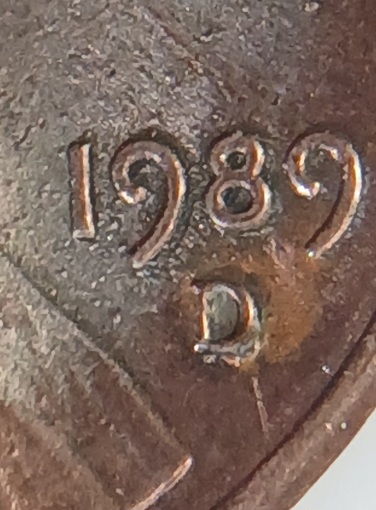 Lincoln-Cent-1989-D-With-Double-Color,-Long-Die-Crack.