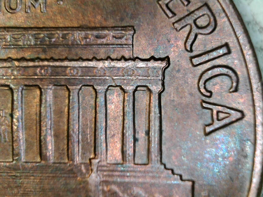 1963-P-LMC-Upper-Right-Corner-Of-Lincoln-Memorial-Doubled