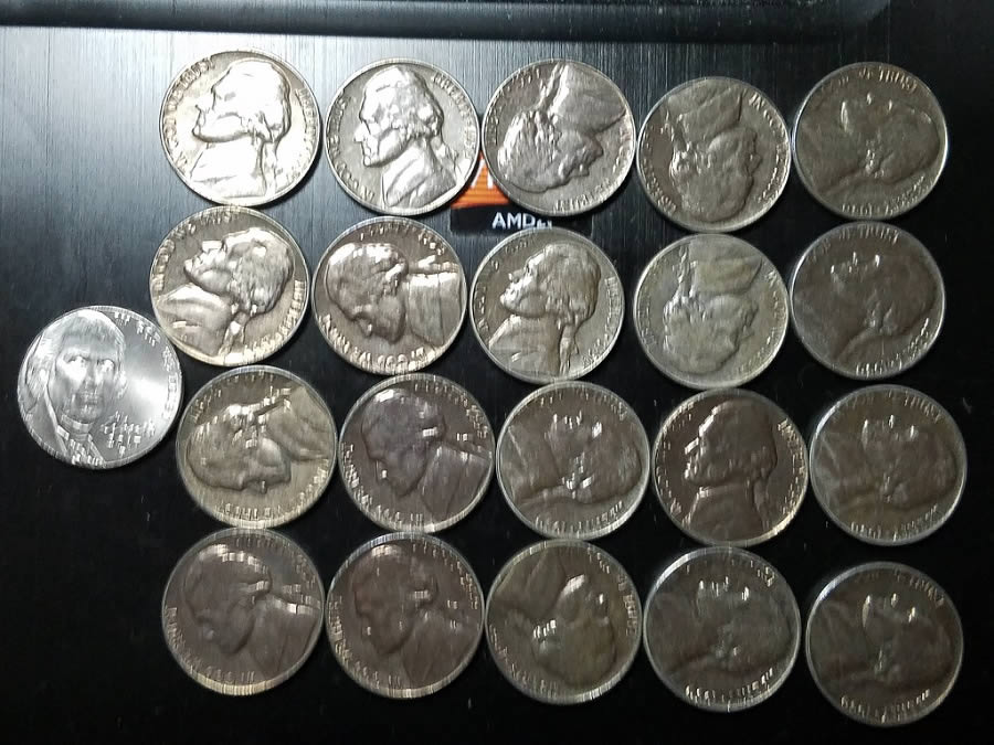 1959-P-Jefferson-Nickel--->-Blue-Almost-Black-Color?