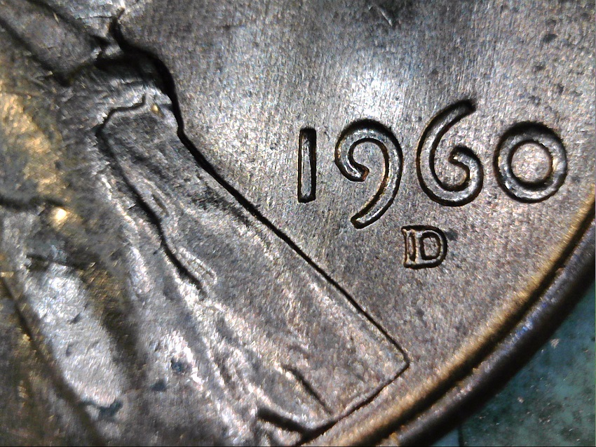 1960-D-Lincoln-Memorial-Cent-Beautiful-D/D-West-Repunched-Mint-Mark