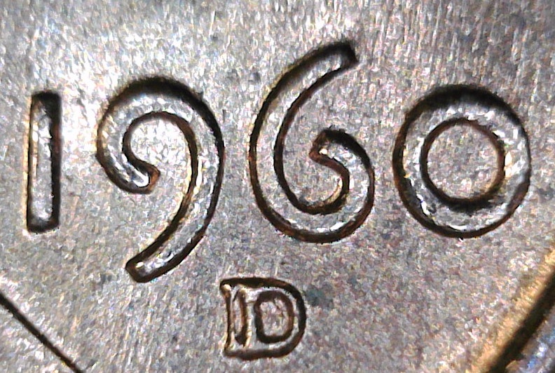 1960-D-Lincoln-Memorial-Cent-Beautiful-D/D-West-Repunched-Mint-Mark