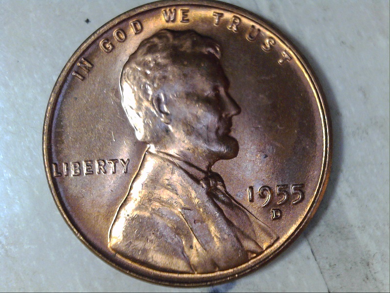1955-D-BU-Lincoln-Wheat-Cent-Skull-Crack!