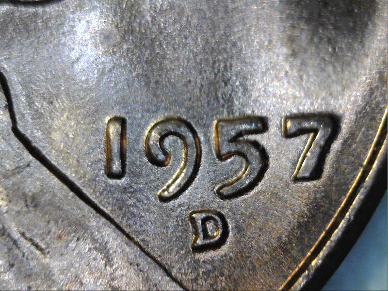 1957-D-BU-Wheat-Roll---48-Of-50-Are-RPM-&-Die-Chip!