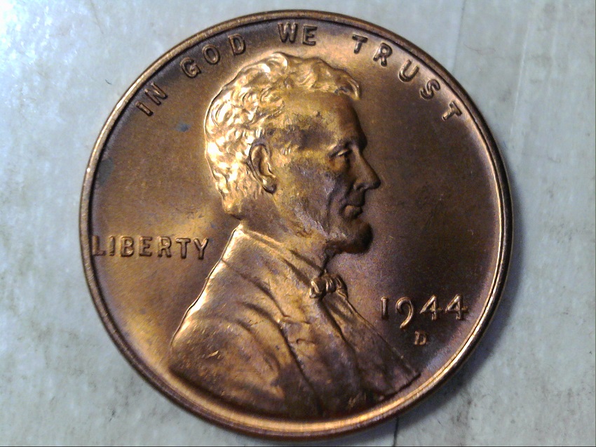 1944-D-BU-Wheat-Cent-D/D-West-&-Spike-Head!