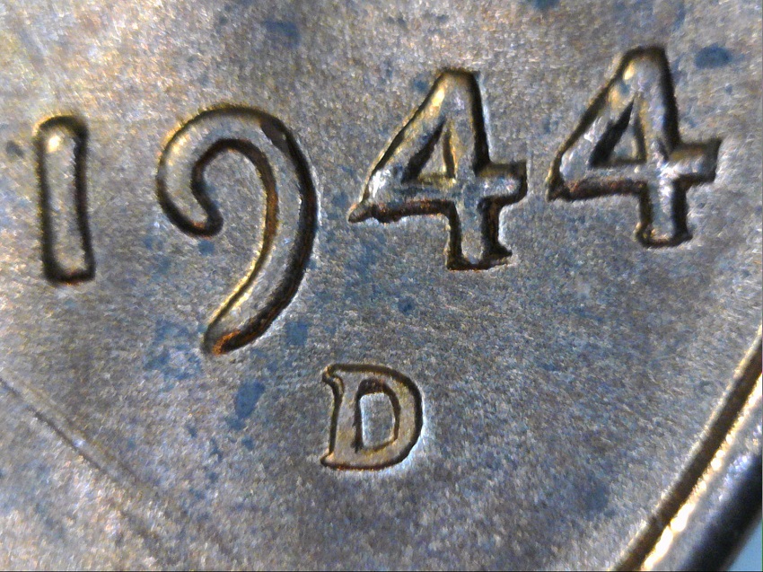1944-D-BU-Wheat-Cent-D/D-West-&-Spike-Head!