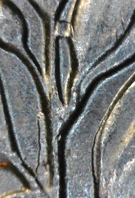 2002-P-Roosevelt-Dime---Interesting-Extra-Metal-In-Eye-And-On-Reverse