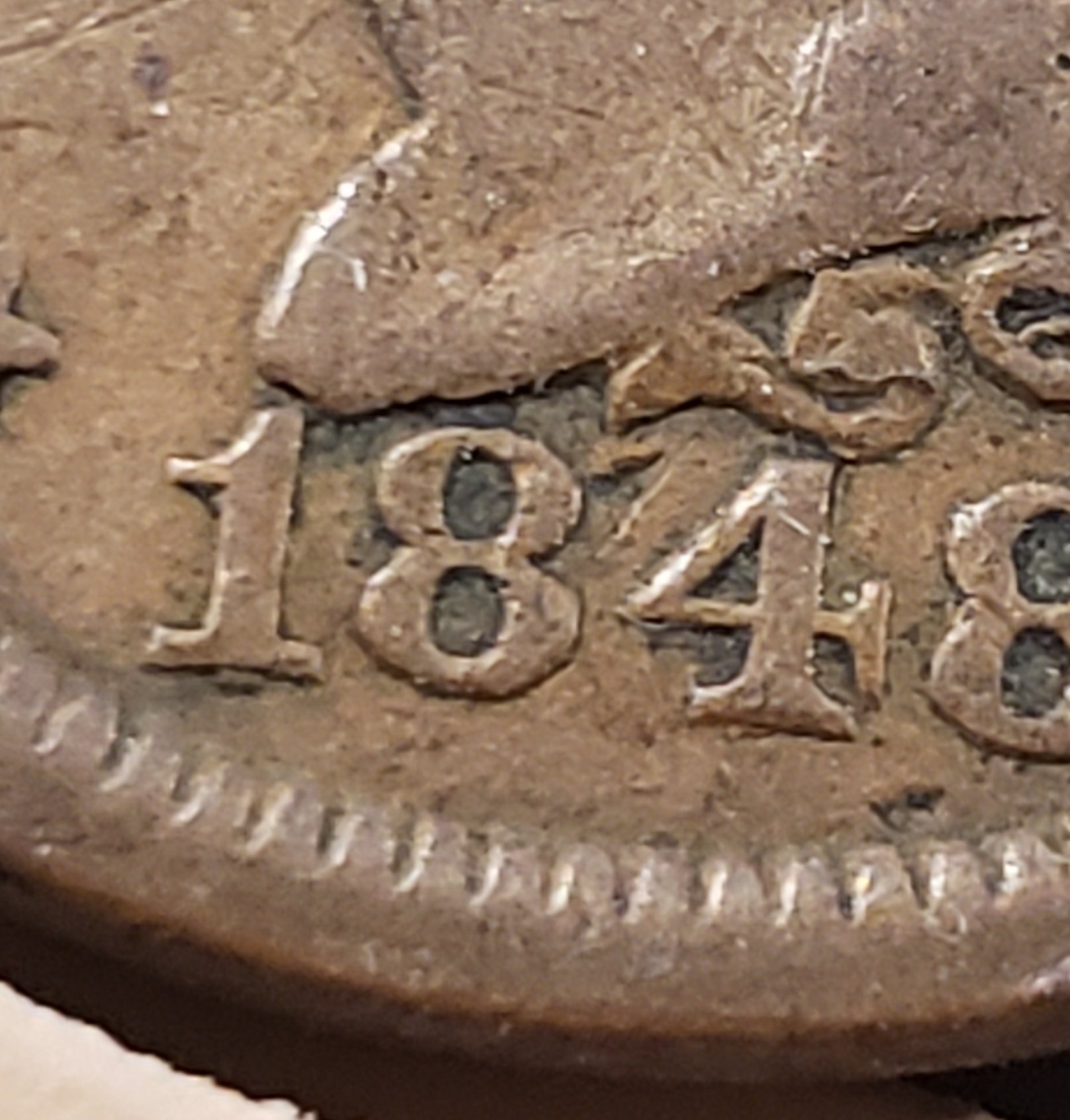 1848-Large-Cent---Mint-Error-In-Date?