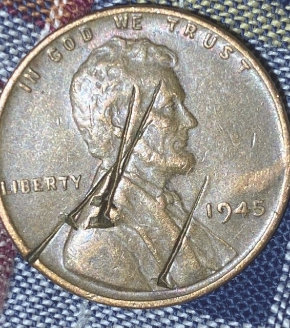 1945-Penny-With-Strang-Markings