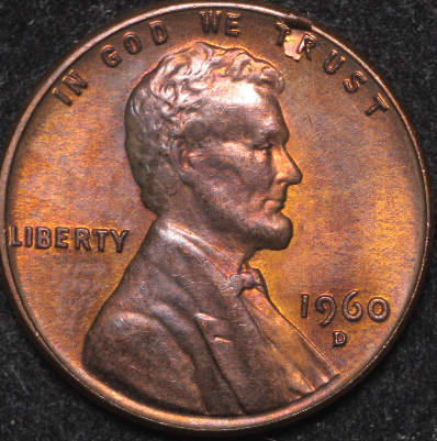 1960-D-Small-Date-LMC-Retained-Lamination-Then-Dropped-Coin-!