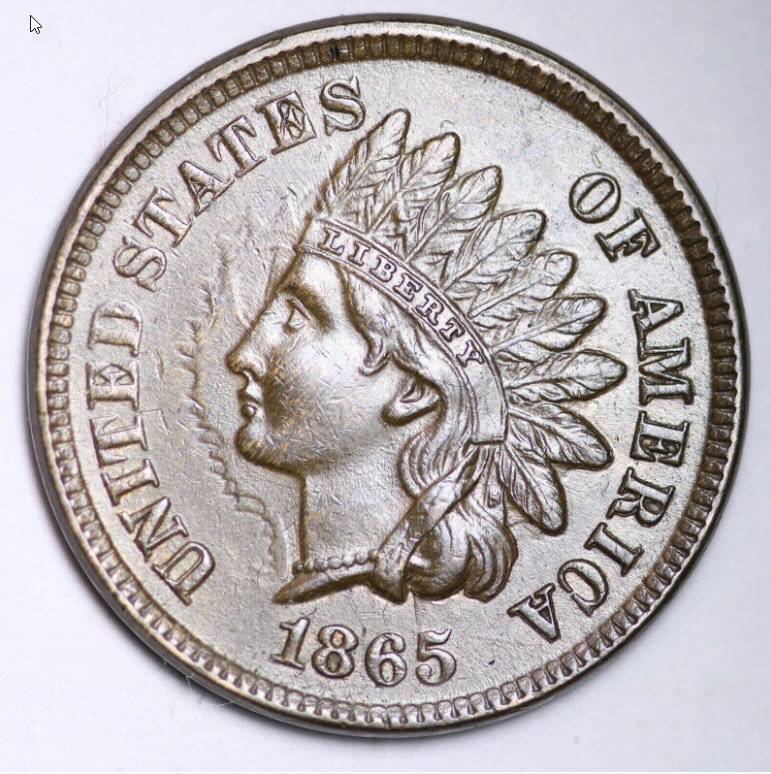 1865-Fancy-5-IHC-Unc--Die-Clash-With-Longacre-Doubling
