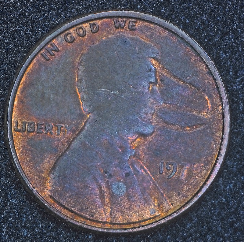 1975-Phil-Cent,-Strike-Through-Obverse,-Foreign-Object--Yes?