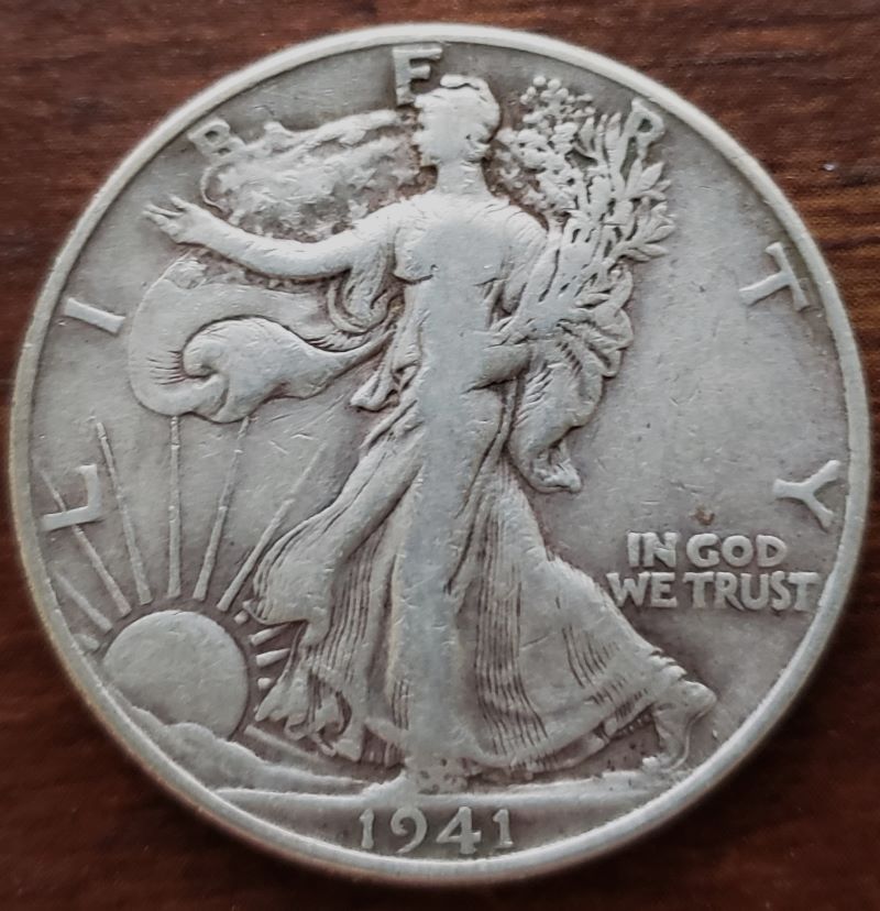 1941-D-Walking-Liberty-Half-Dollar,-Grade-Please