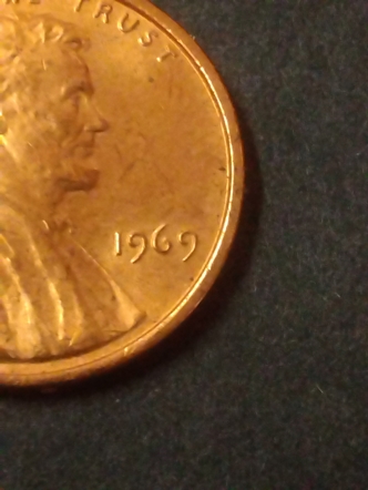 1969-Lincoln-Cent-Deformed-Micro-FG-&-Possible-Double-Die