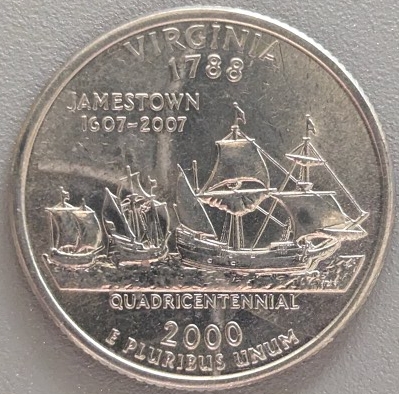 2000-D-Quadricentennial-Virginia-State-Quarter---Error-On-Reverse