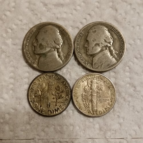 Collection-Hunt:-1943,44-Warn-Nickels,-1946,44-Dime