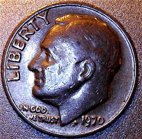 1970-P-Roosevelt-Dime,-FS-901-X-3-And-A-1970-D