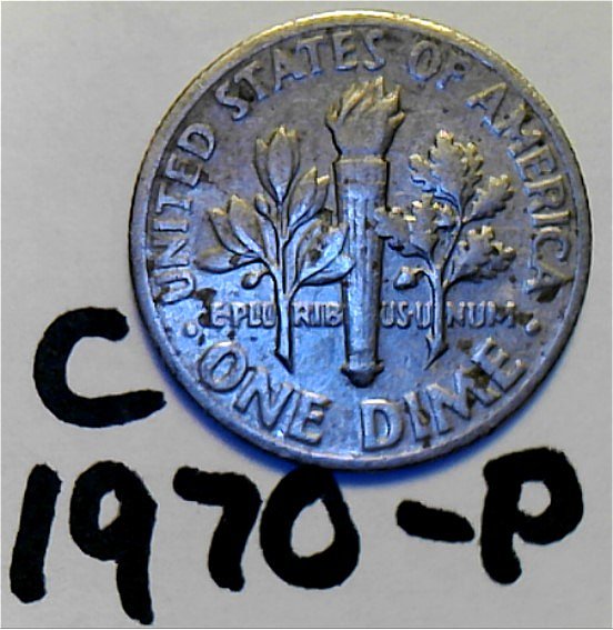 1970-P-Roosevelt-Dime,-FS-901-X-3-And-A-1970-D