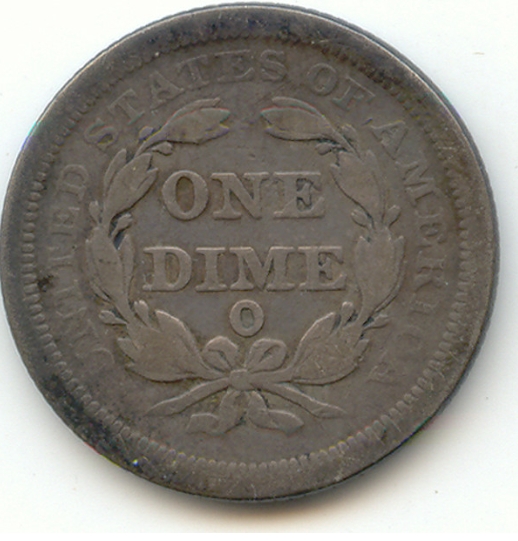 1853-O-Seated-Liberty-Dime