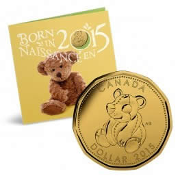 2015-Baby-Born-Gift-Set-5-Coin-With-Teddy-Bear-Loonie-Royal-Canadian-Mint