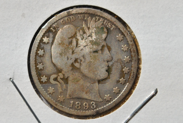 1893-O-Barber-Quarter--->-Please-Grade