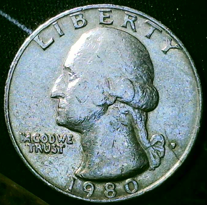 1980-Washington-Quarter-Filled-In-P-And-Possible-Die-Crack-Next-To-It