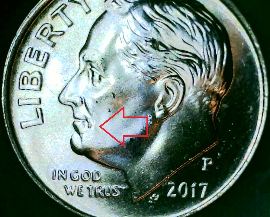 2017-P-Dime-With-2-Die-Chips-And-Drool