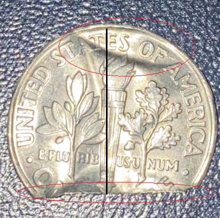 Aluminum-Feeder-Finger-19xx-Dime-Rev.-Struck-Thru-Split-Planchet