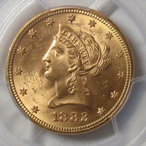 1882-$10-Gold-Liberty-PCGS-MS-63