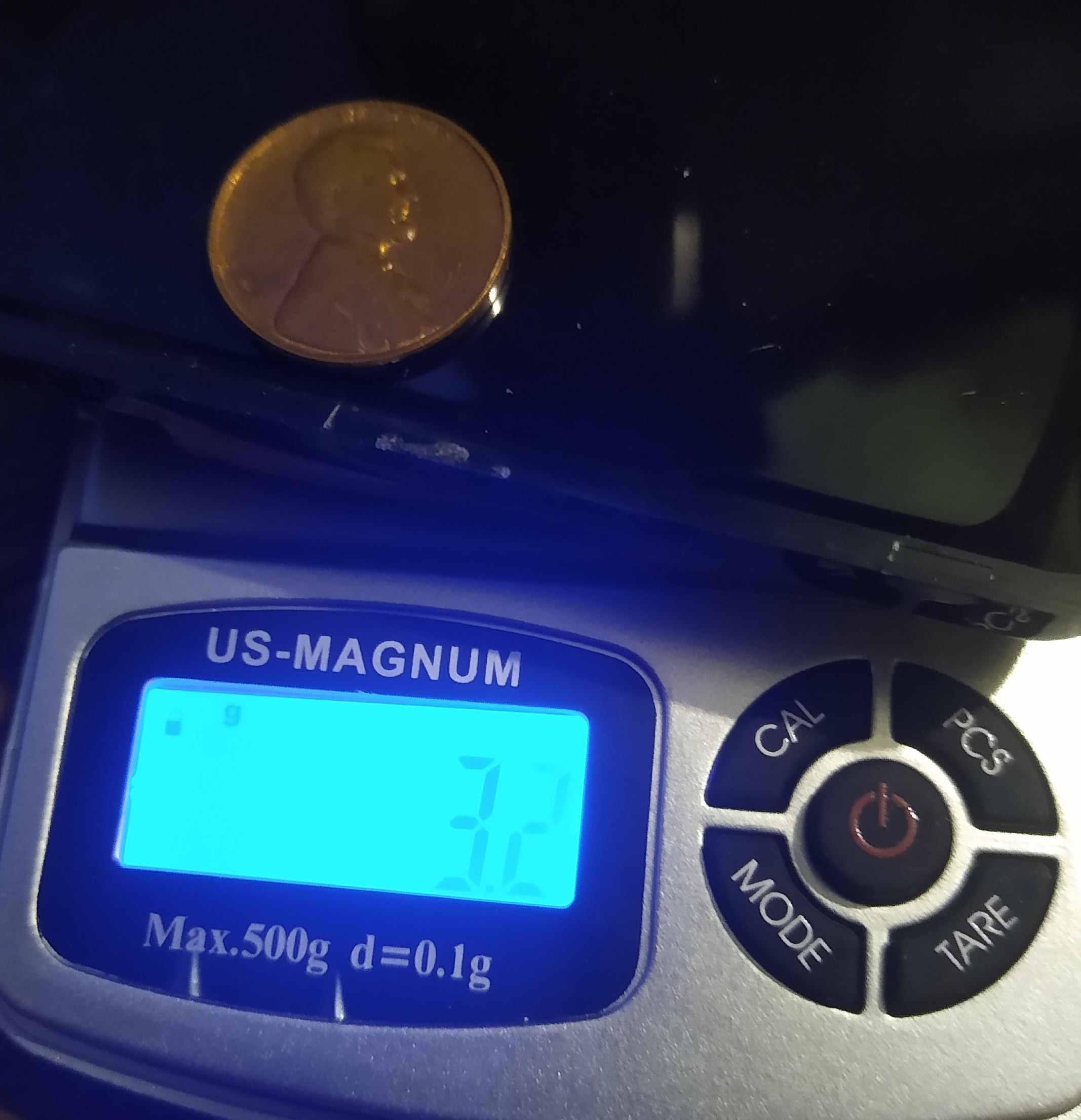 US-1-Cent-1964---Struck-Through-Something?