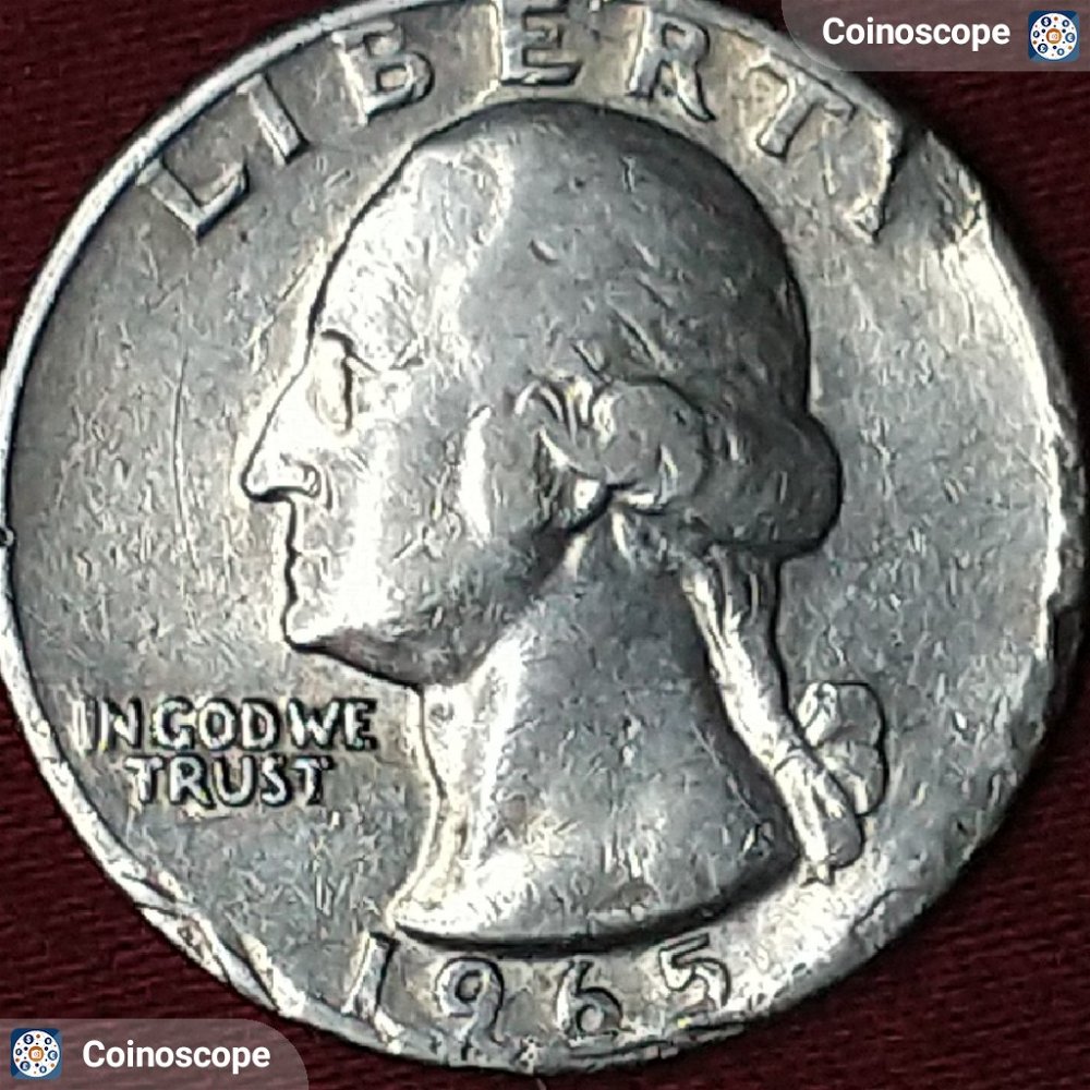 1965-Washington-Quarter-Error.--Flip-Over,-Rotated,-Multi-Struck,-Open-Collar?
