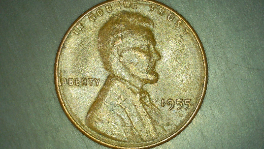 1955-LWC-Possible-Struck-Thru-Or-Lamination-On-Obverse