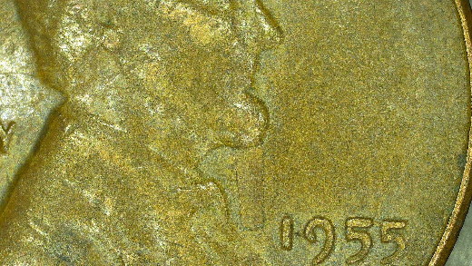 1955-LWC-Possible-Struck-Thru-Or-Lamination-On-Obverse
