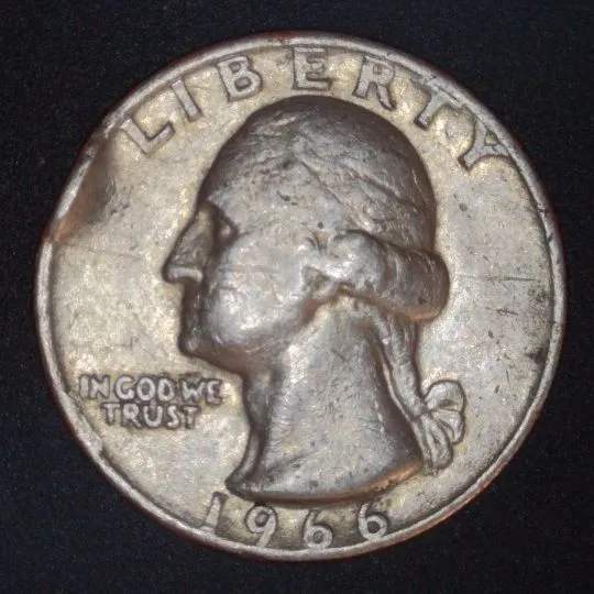 1966-Quarter-/-Nice-Example-Of-A-Folded-Over-Rim-Fin