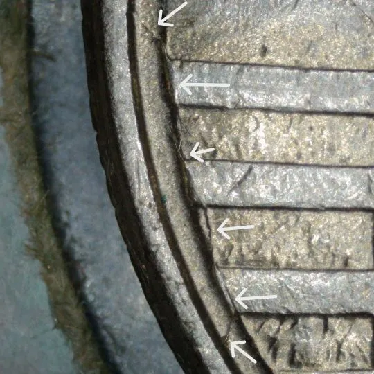 2001-P-KY-Quarter-/-Arching-Rim-To-Rim-Die-Crack-Aka-Pre-Cud