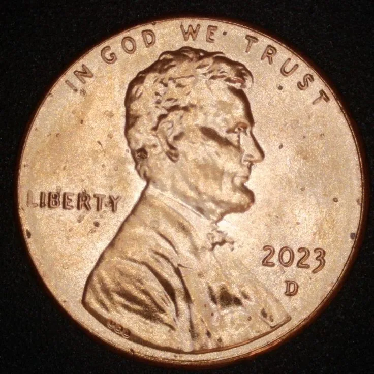 2023-D-LSC-Penny-/-F-F-D-,-Die-Scrapes-On-Obverse