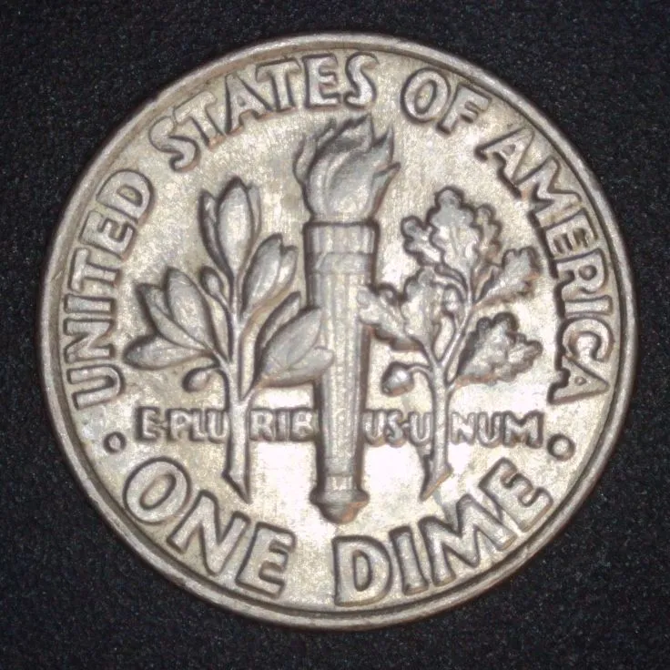 1984-P-Roosevelt-Dime-/-Die-Dent?-On-Reverse