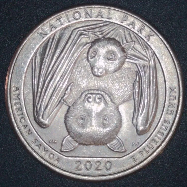 2020-P-American-Somoa-Quarter-/-Retained-Interior-Die-Break