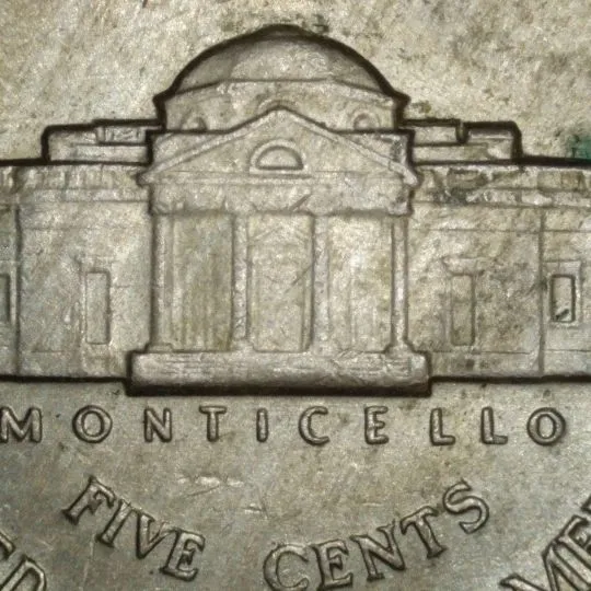 1938-Jefferson-Nickel-/-Oddity-On-The-8---?