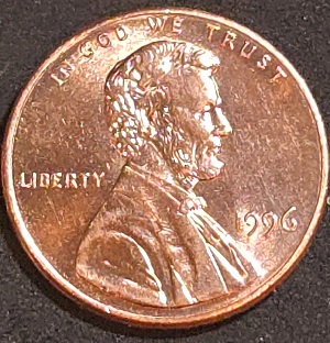1996-P-Lincoln-Memorial-Cent-BU-Doubled-Ear-Obverse