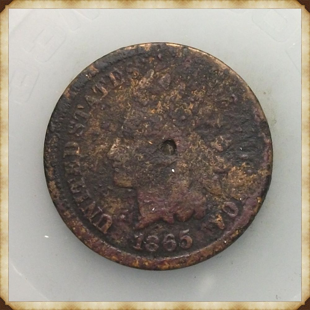 Cull-1865-Indian-Head-Cent-With-Die-Rotation,-1865-Plain-5-Variety-5Ab?