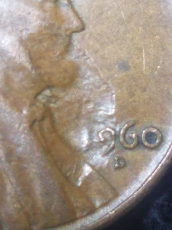 1960---D-Lincoln-Cent-With-Very-Large-Chunk-Missing-From-Obverse