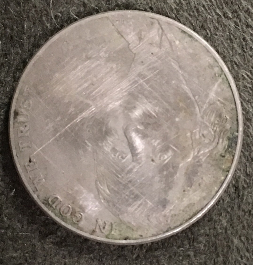 2014-P-Jefferson-Nickel---PMD,-Clashed-Dies,-Struck-Thru?