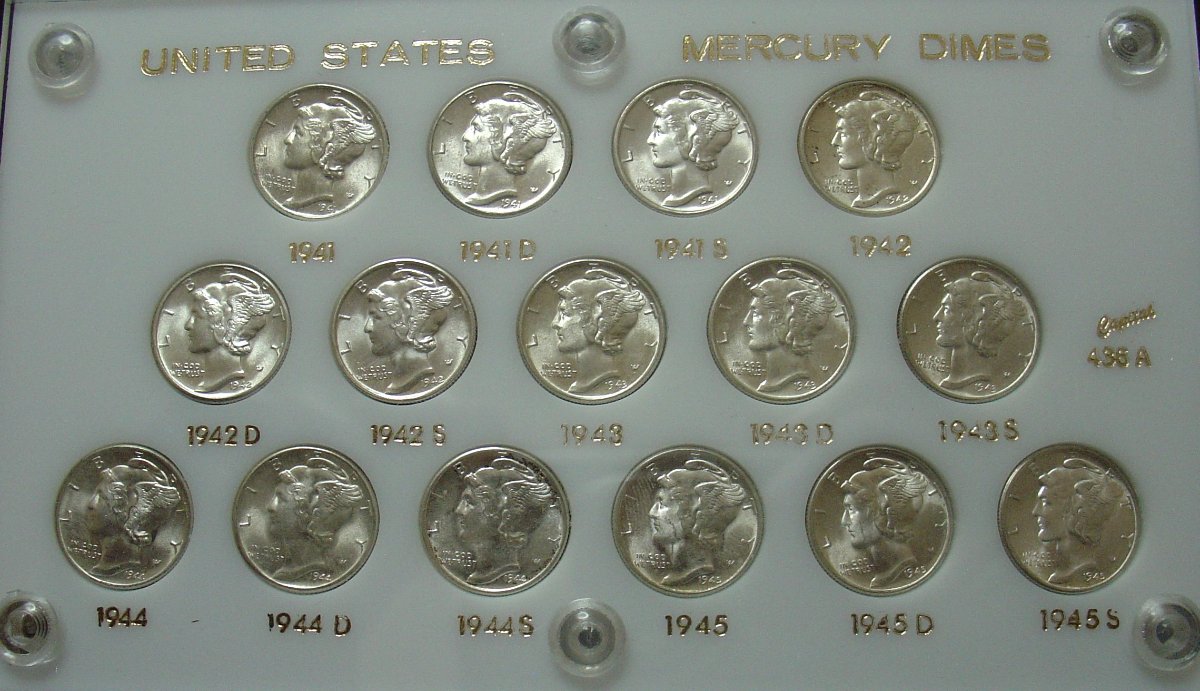 Mercury-Dime-Set-1941-1945---Out-With-The-Old,-In-With-The-New