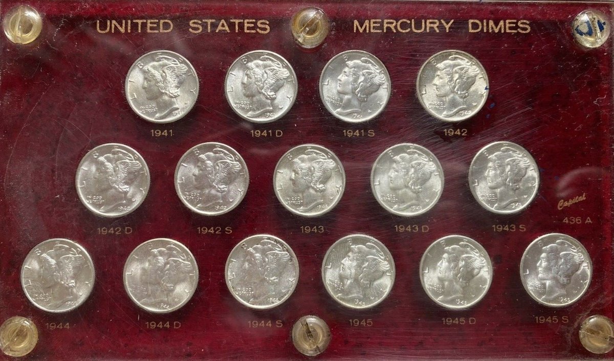 Mercury-Dime-Set-1941-1945---Out-With-The-Old,-In-With-The-New
