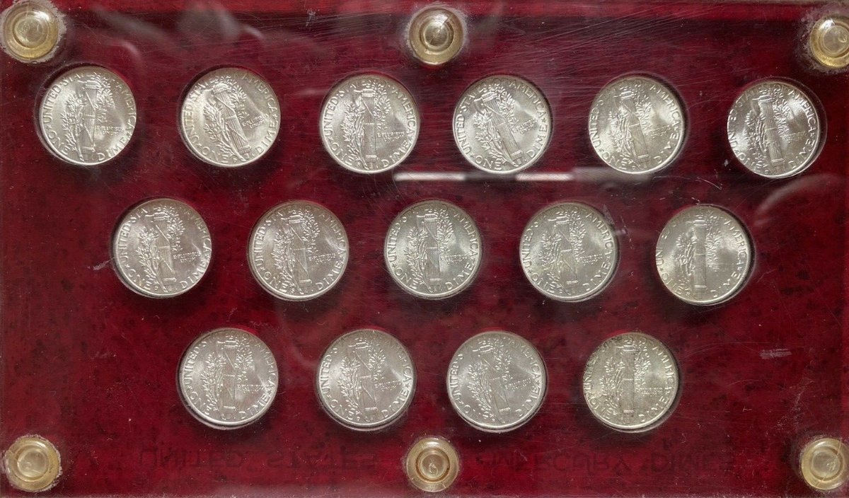 Mercury-Dime-Set-1941-1945---Out-With-The-Old,-In-With-The-New