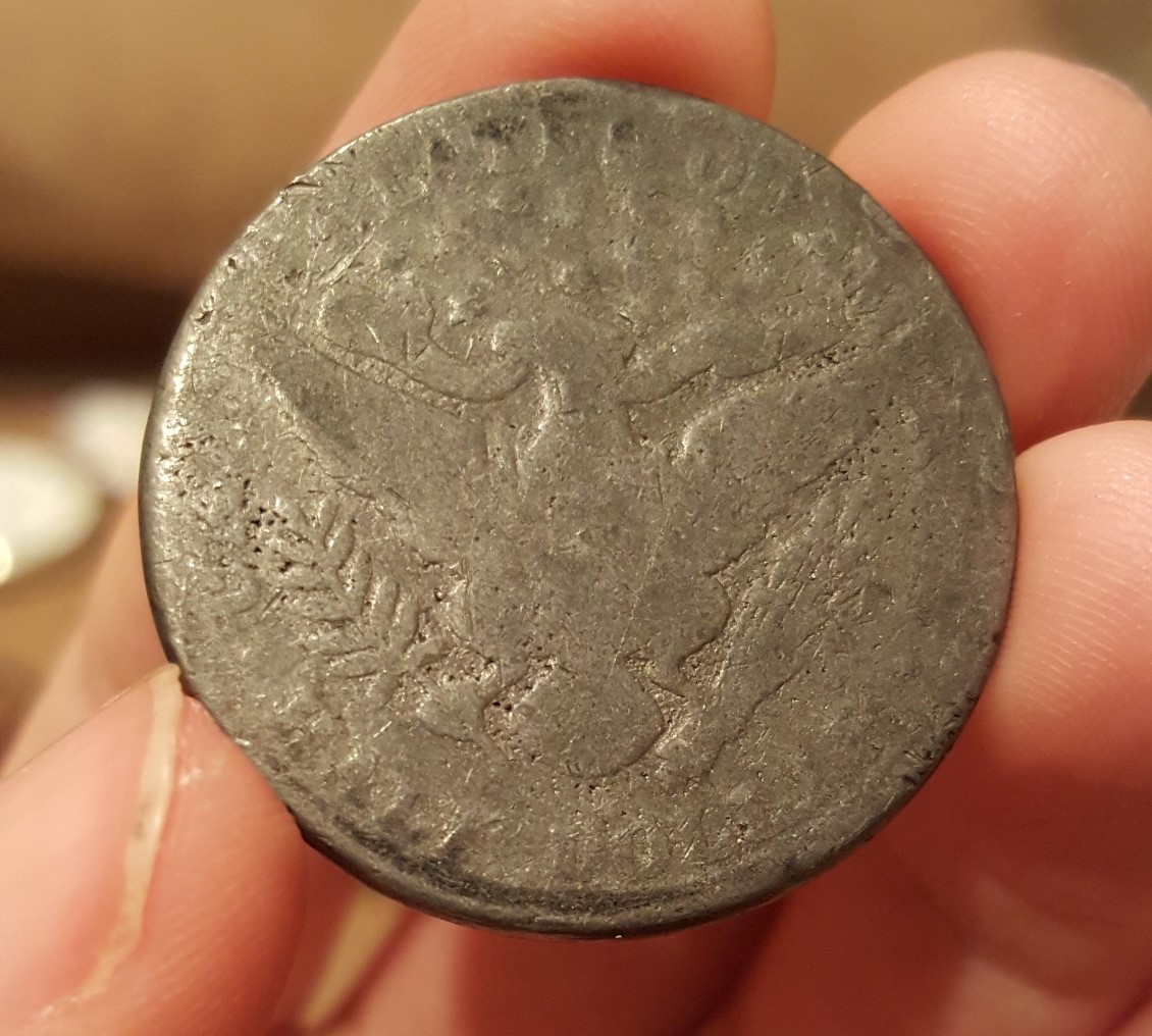 Contemporary-Counterfeit-Lead-Cast-1907-Barber-Half!