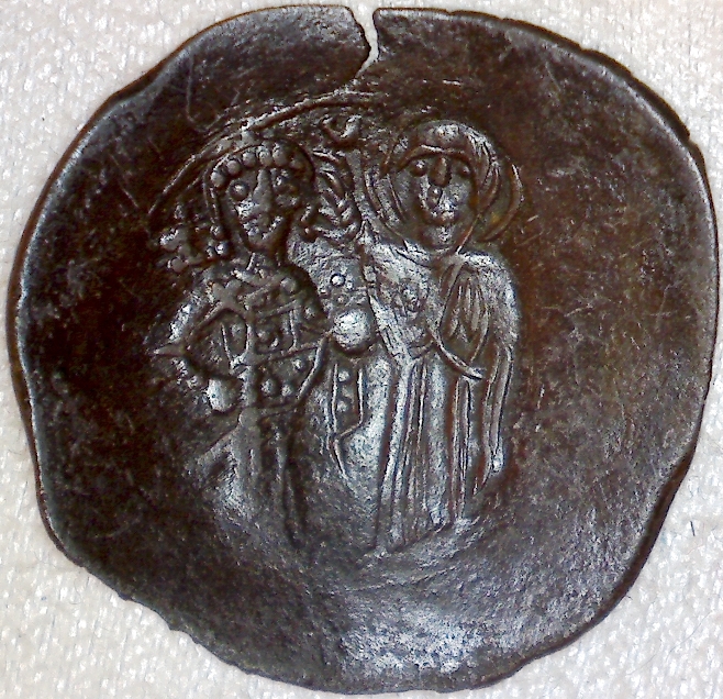 Byantine-Billon-Aspron-Trachy-Of-Manuel-I-1143-1180-Ad:-Why-Is-Mary-So-Short?